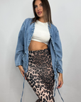 Giacca in denim con trecce